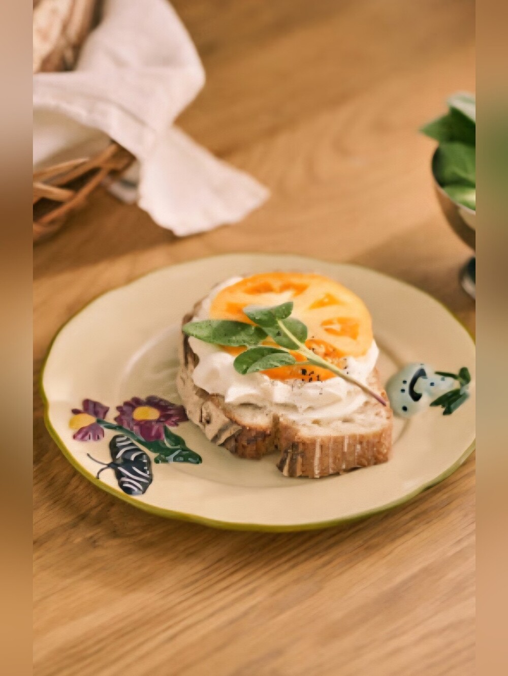 Anthropologie, The Faye Icon Stoneware Dessert Plate: Fall Edition In Butter